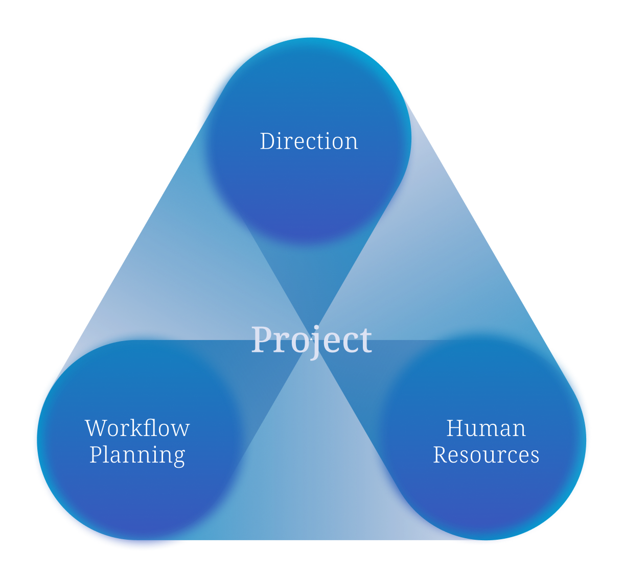 DirectionとWorkflowPlanningとHumanResourcesを合わせたProject図